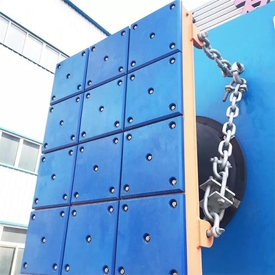 Il cuscino ammortizzatore di plastica blu impermeabile del bacino di Marine Panel UHMWPE riempie per il cuscino ammortizzatore del molo