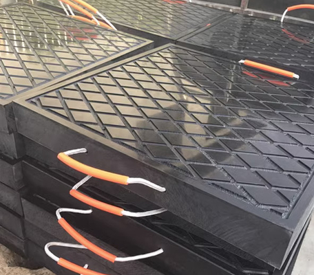 Camioni professionali 30mm Plastico di gru pads di fuoriuscita Matta stabilizzatore Uhmwpe nero