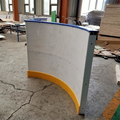 Piatto di scossa di plastica del bordo di Dasher dell'hockey dell'HDPE del recinto della pista di pattinaggio con la struttura d'acciaio
