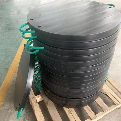 Cuscinetto rotondo nero dell'intelaiatura di base della gru di Jack Foot Plate Plastic Crane dell'HDPE per le gru mobili