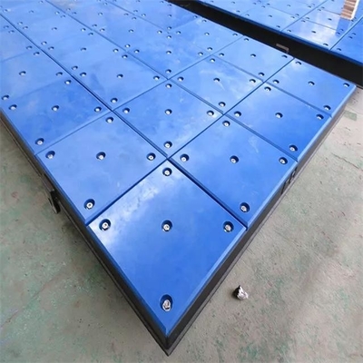 Il cuscino ammortizzatore di plastica blu impermeabile del bacino di Marine Panel UHMWPE riempie per il cuscino ammortizzatore del molo
