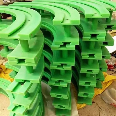 Materiale d'armamento ferroviario di plastica della guida del trasportatore di verde della striscia di usura del polietilene di UHMWPE