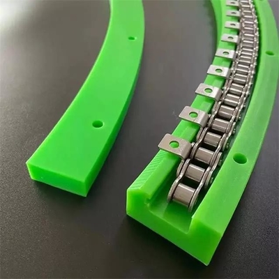 Materiale d'armamento ferroviario di plastica della guida del trasportatore di verde della striscia di usura del polietilene di UHMWPE